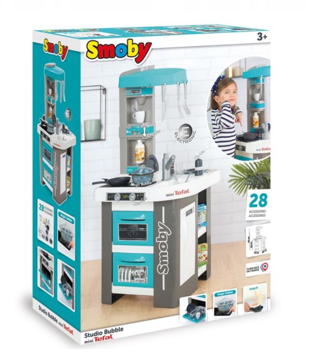 Nowa Duża Kuchnia Mini Tefal Smoby Bubble + 28 Akcesoriów - Sklep