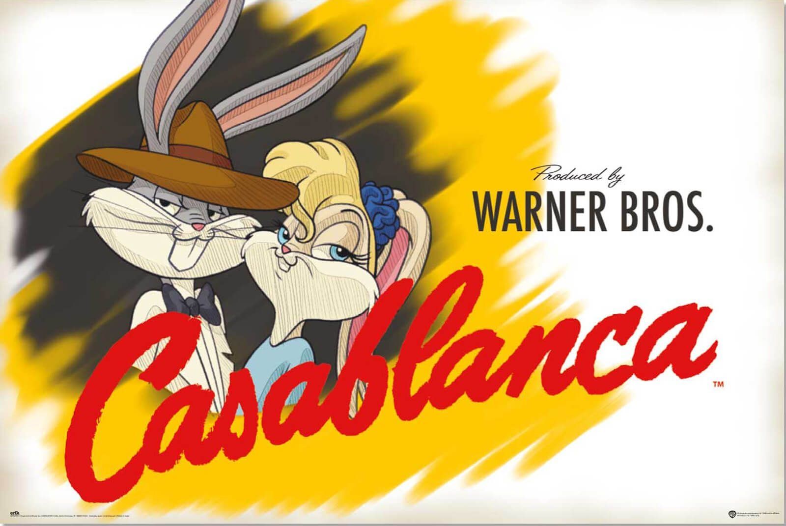 Królik Bugs Casablanca 100lat Warner Bros - duży plakat 91.5x61cm