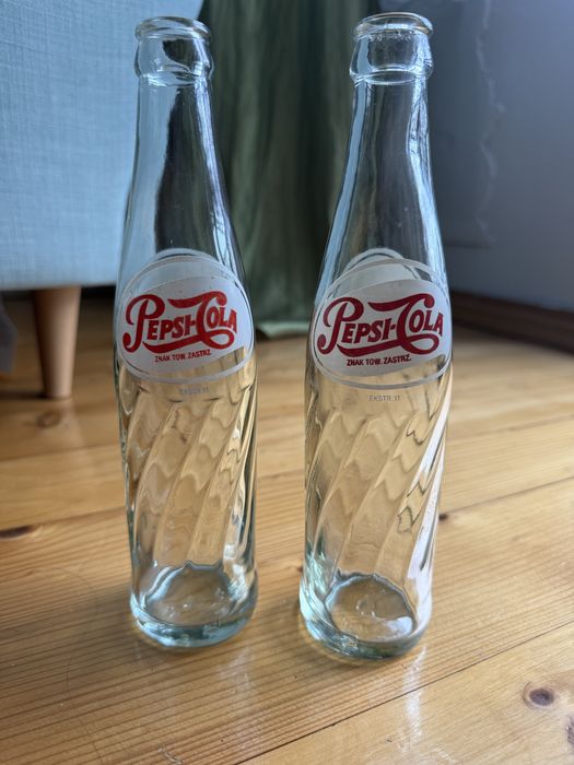 Kolekcjonerska butelka Pepsi Cola 0.25l, retro, vintage - 2 sztuki