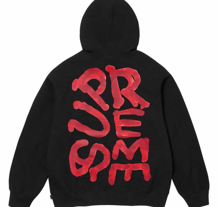 худи Supreme stussy Большой логотип