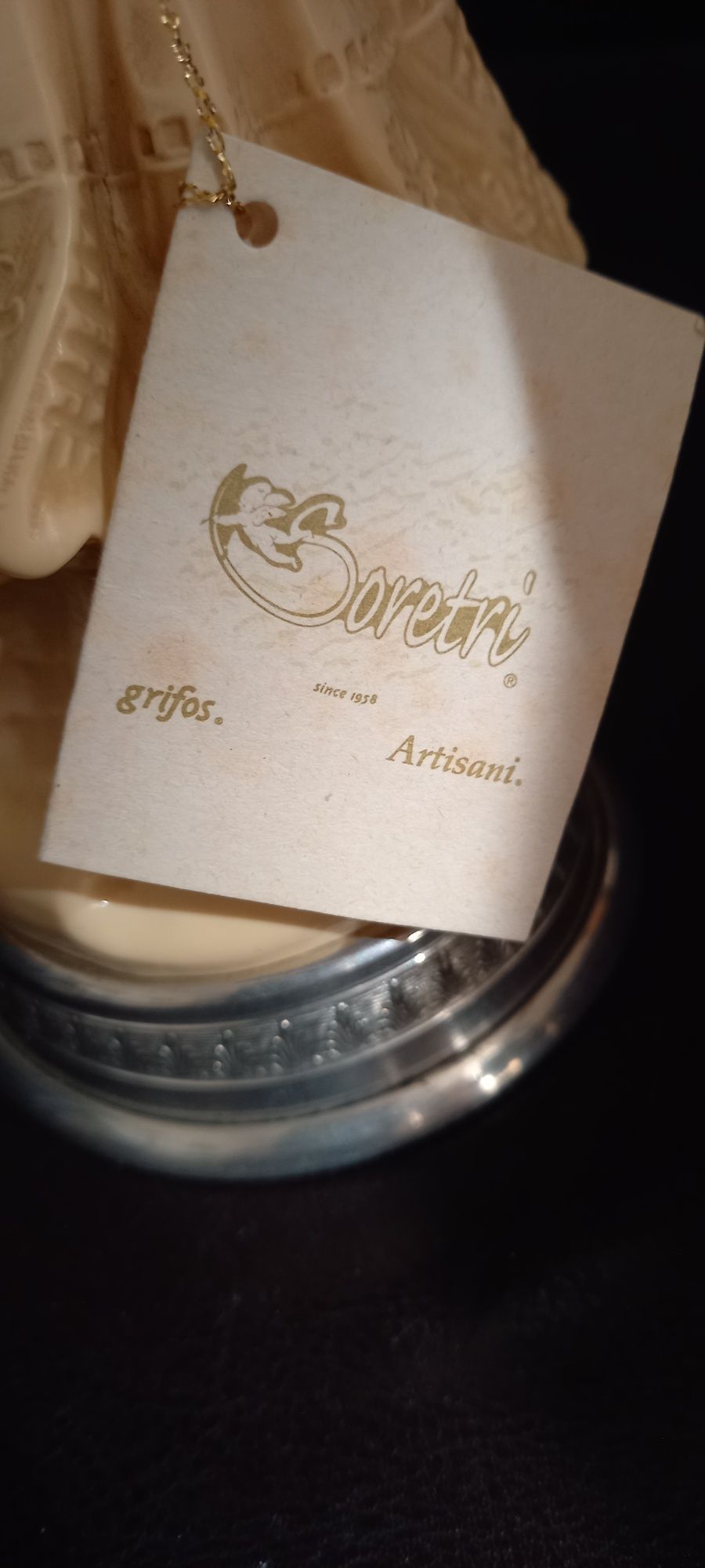 Anjo em base de estanho