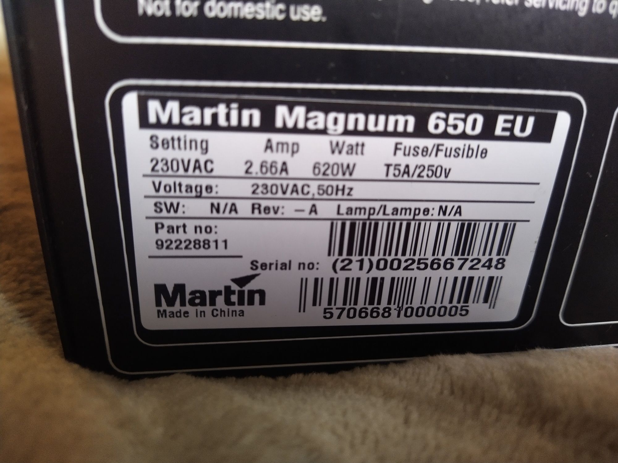 Wytwornica Dymu Martin MAGNUM 650 Adj Dj