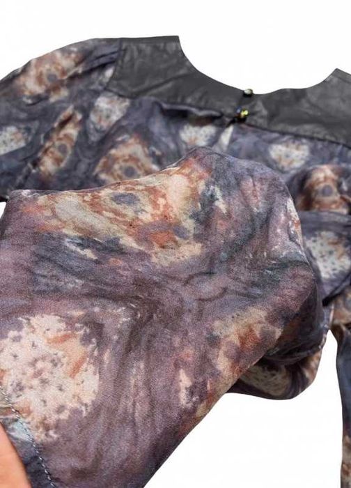 Koszula jedwabna jpg we wzory Vintage y2k 90s kolorowa luxury premium