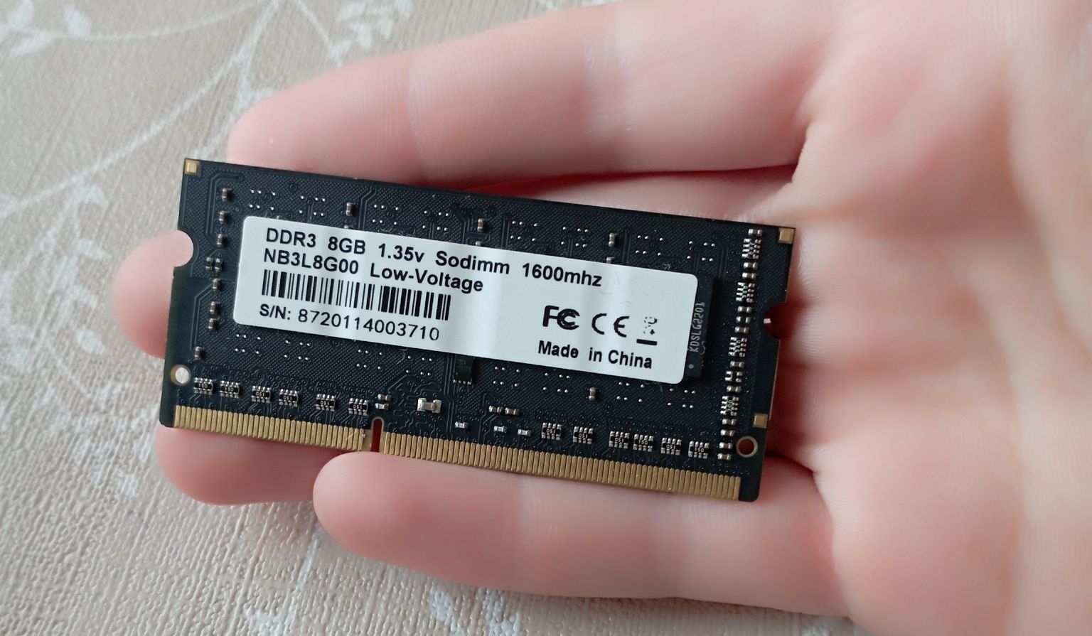 8GB Ram do laptopa DDR3