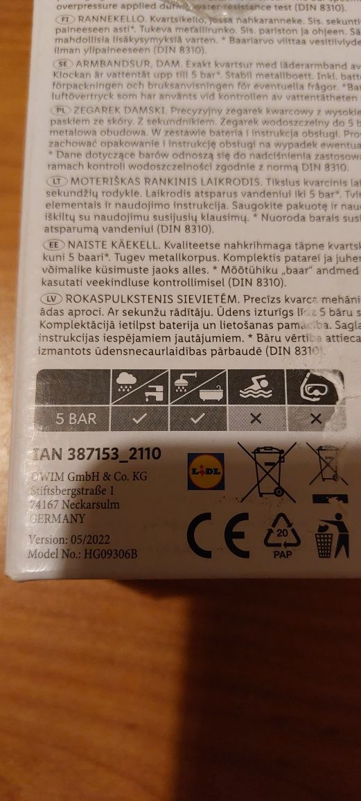 Zegarek damski lidl