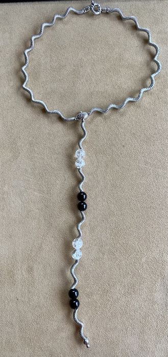 Colar em prata 925,com contraste.
