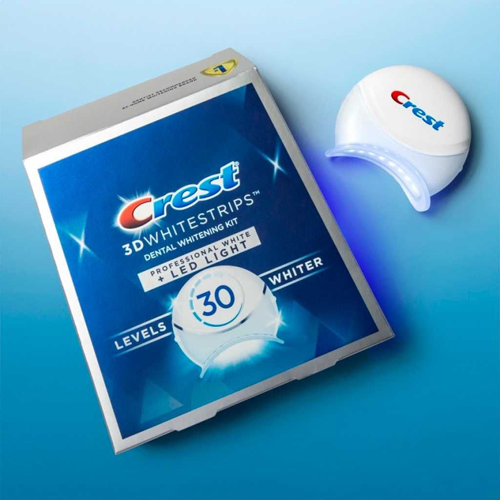 Отбеливающие полоски Crest 3D White Whitestrips professional led Light