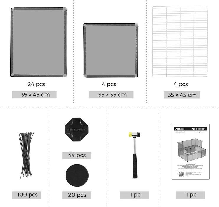 DUŻA Zagroda modułowy wybieg dla psa królika świnki morskiej - WYSYŁKA