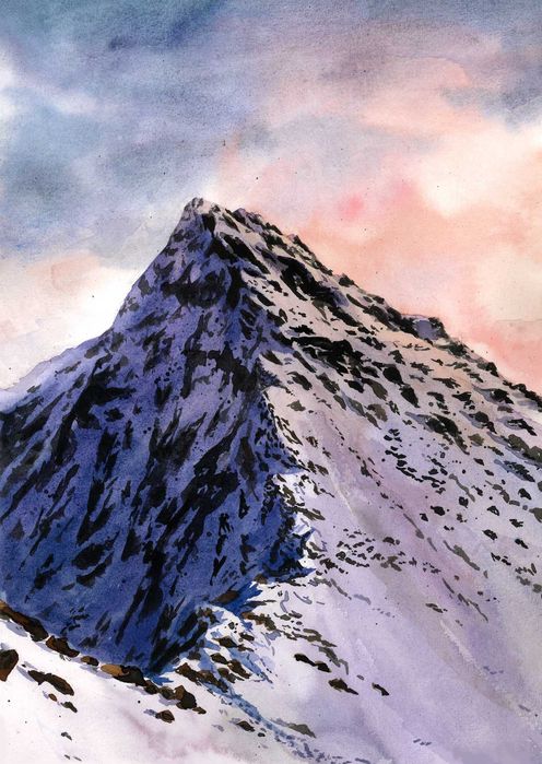 Tatry, Świnica akwarela - wydruk Giclee A4
