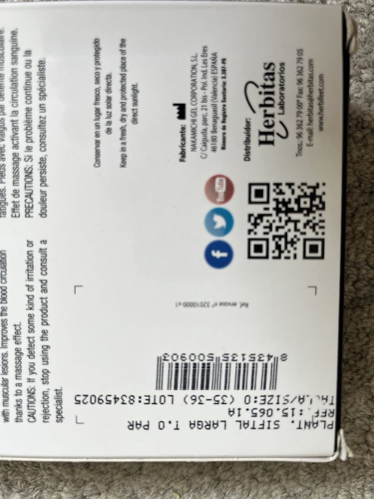 Palmilhas silicone