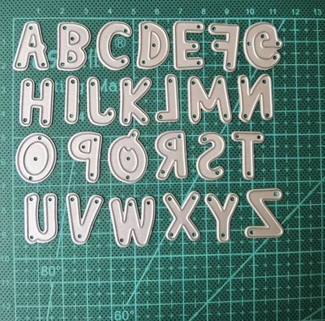 Wykrojniki zestaw wykrojnik alfabet literki scrapbooking