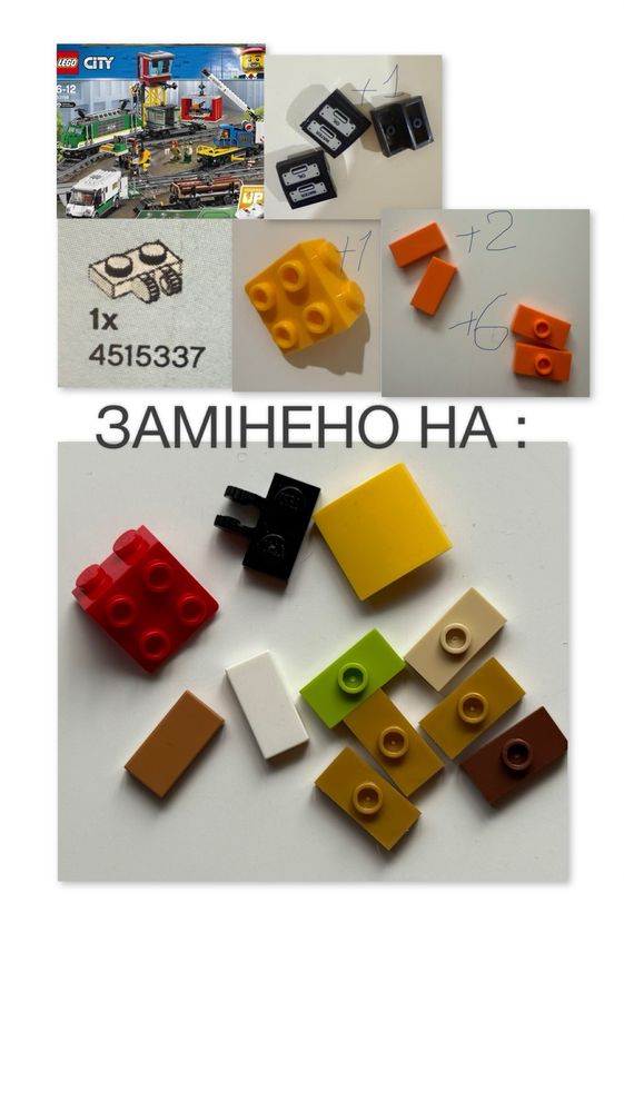 Lego залізна дорога поїзд lego потяг 60198