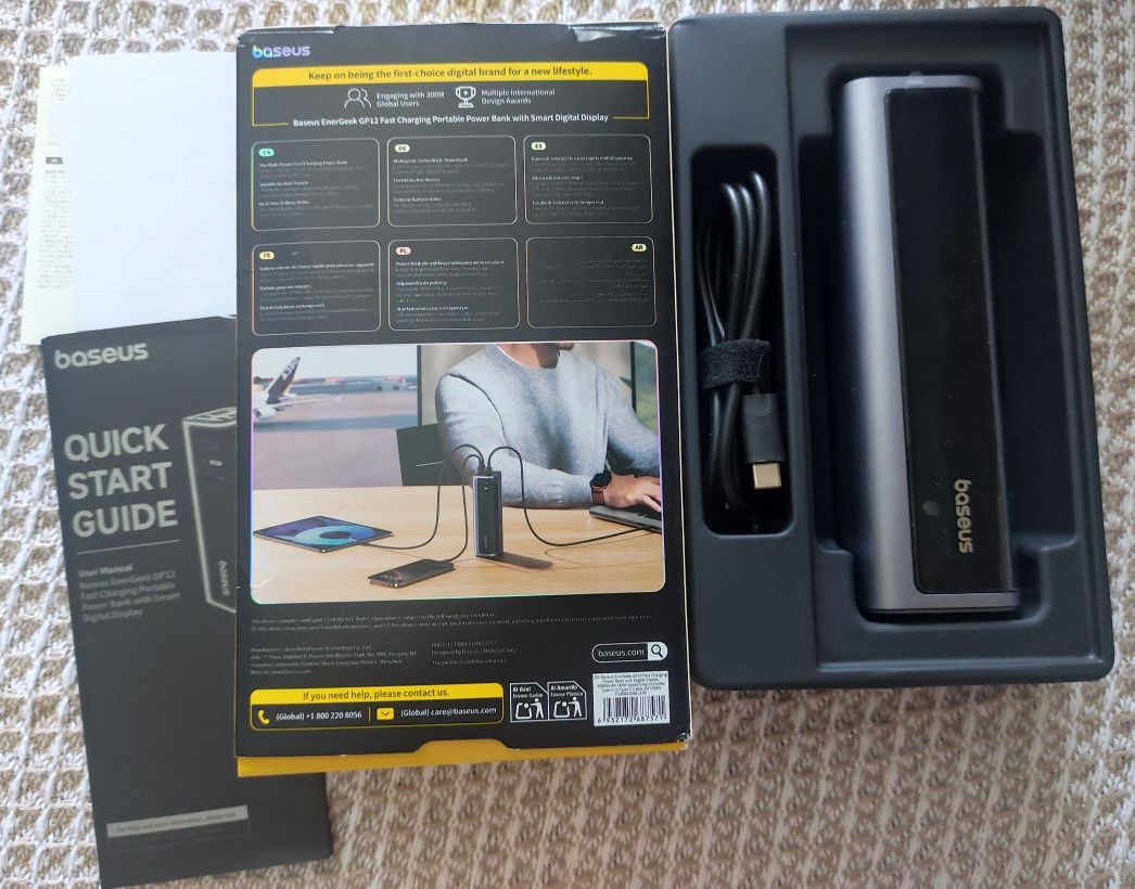 Baseus 145W Power Bank 20800mAh Dual USB A USB C PD 100W Fast Charging