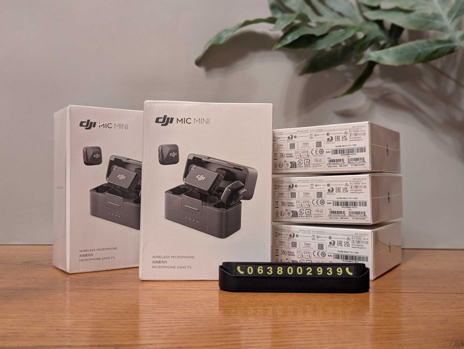 Оригінал!  DJI Mic Mini (2TX+1RX) – мікрофон для відео, блогів