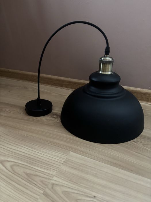 Czarna lampa wisząca sufitowa  loft