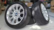 Kompletne koła BMW OEM E60/E61, styling 135 - felgi+opony zima