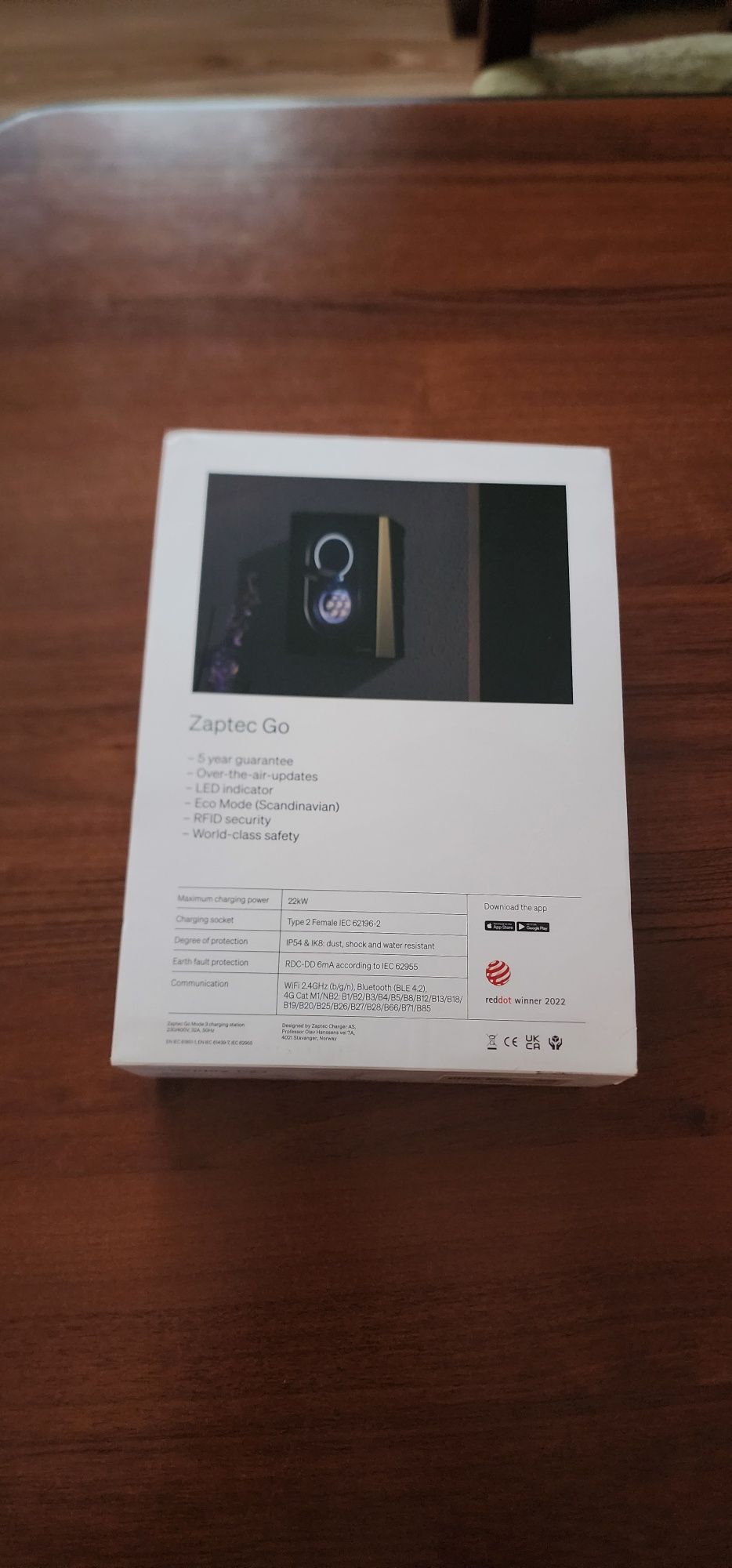 Stacja ładowania ZAPTEC GO 22KW samochodów elektrycznych