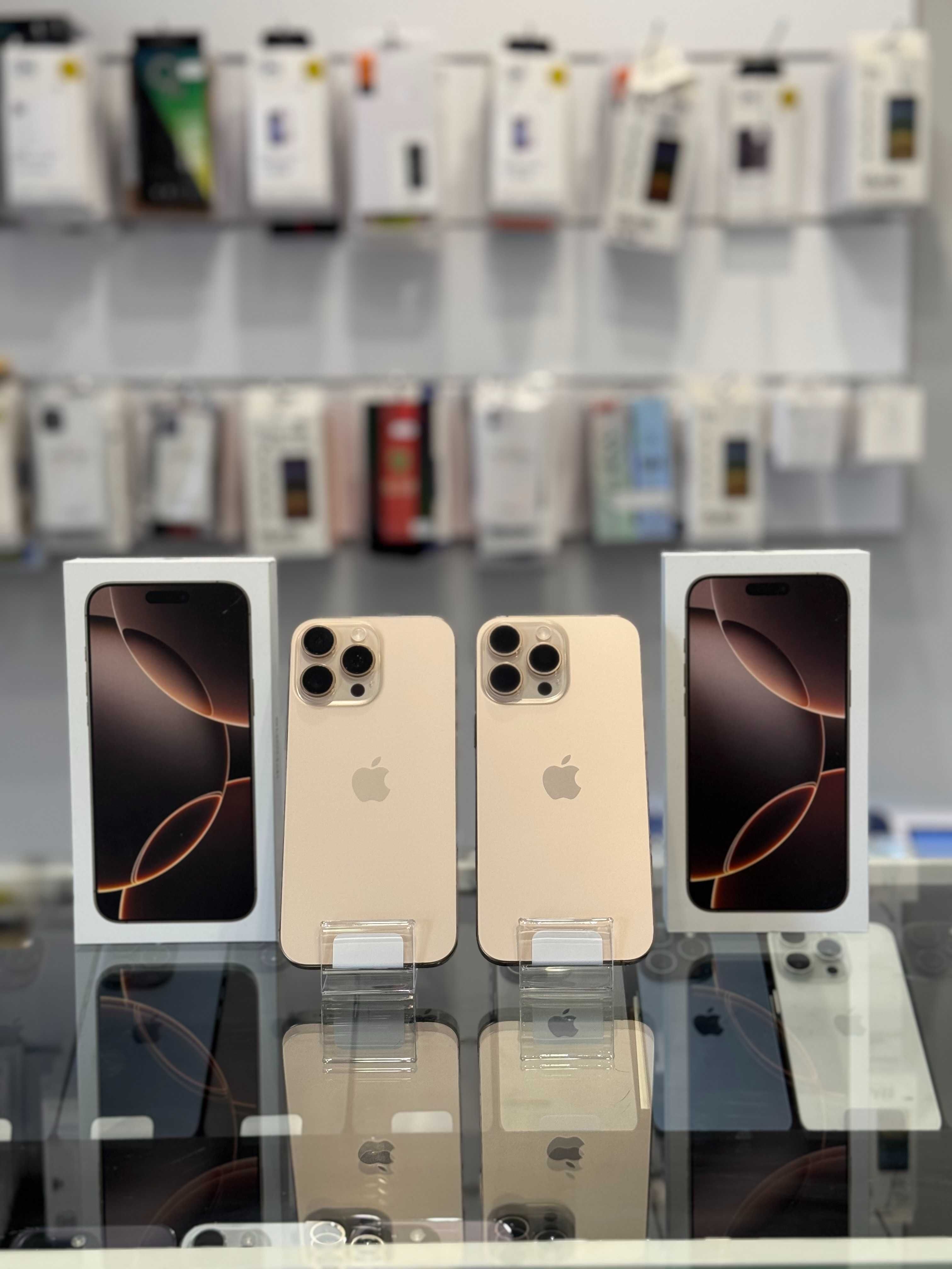 NOWY iPhone 16 PRO 128 GB • Desert Titanium • 100% bat. • GWARANCJA •