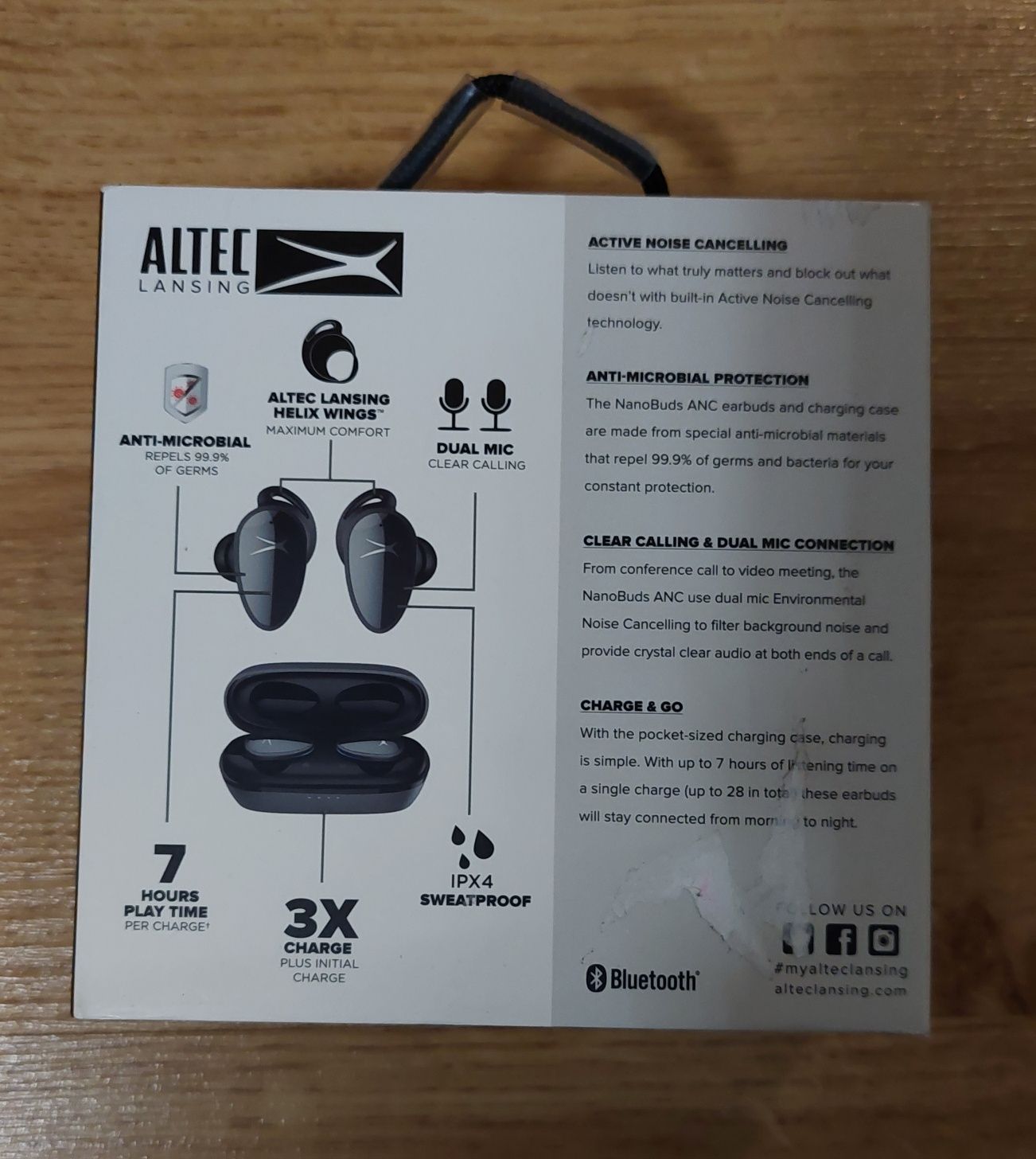 Słuchawki bezprzewodowe douszne Altec Lansing Active Noise Cancelling