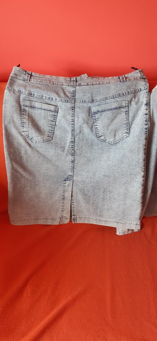 Komplet damski jeansowy spódnica I żakiet r.48/50