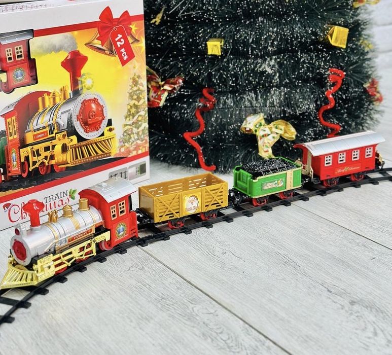 Дитяча залізна дорога залізниця різдвяний поїзд світло звук