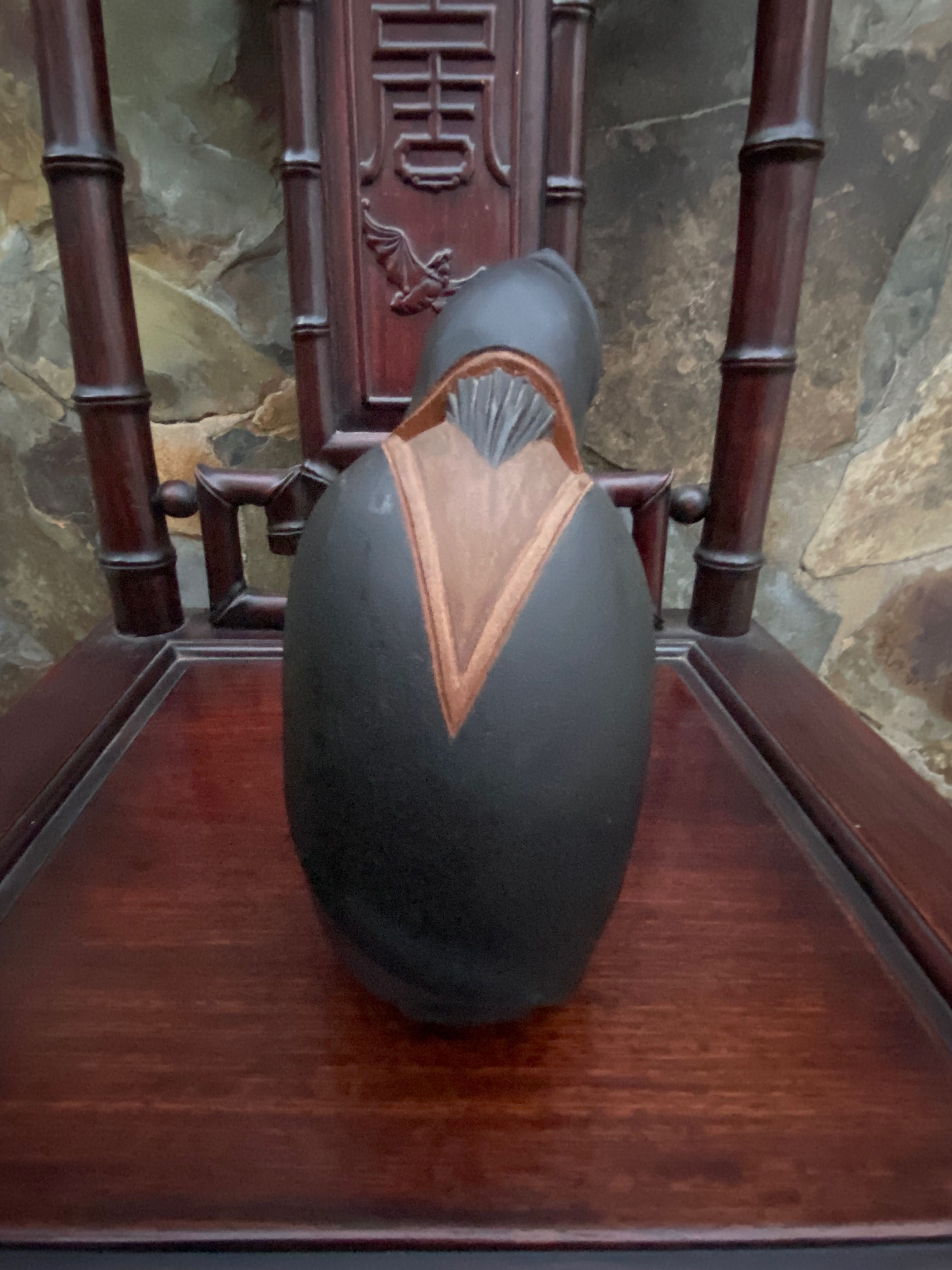Escultura Madeira exótica Mongólia 20 cm