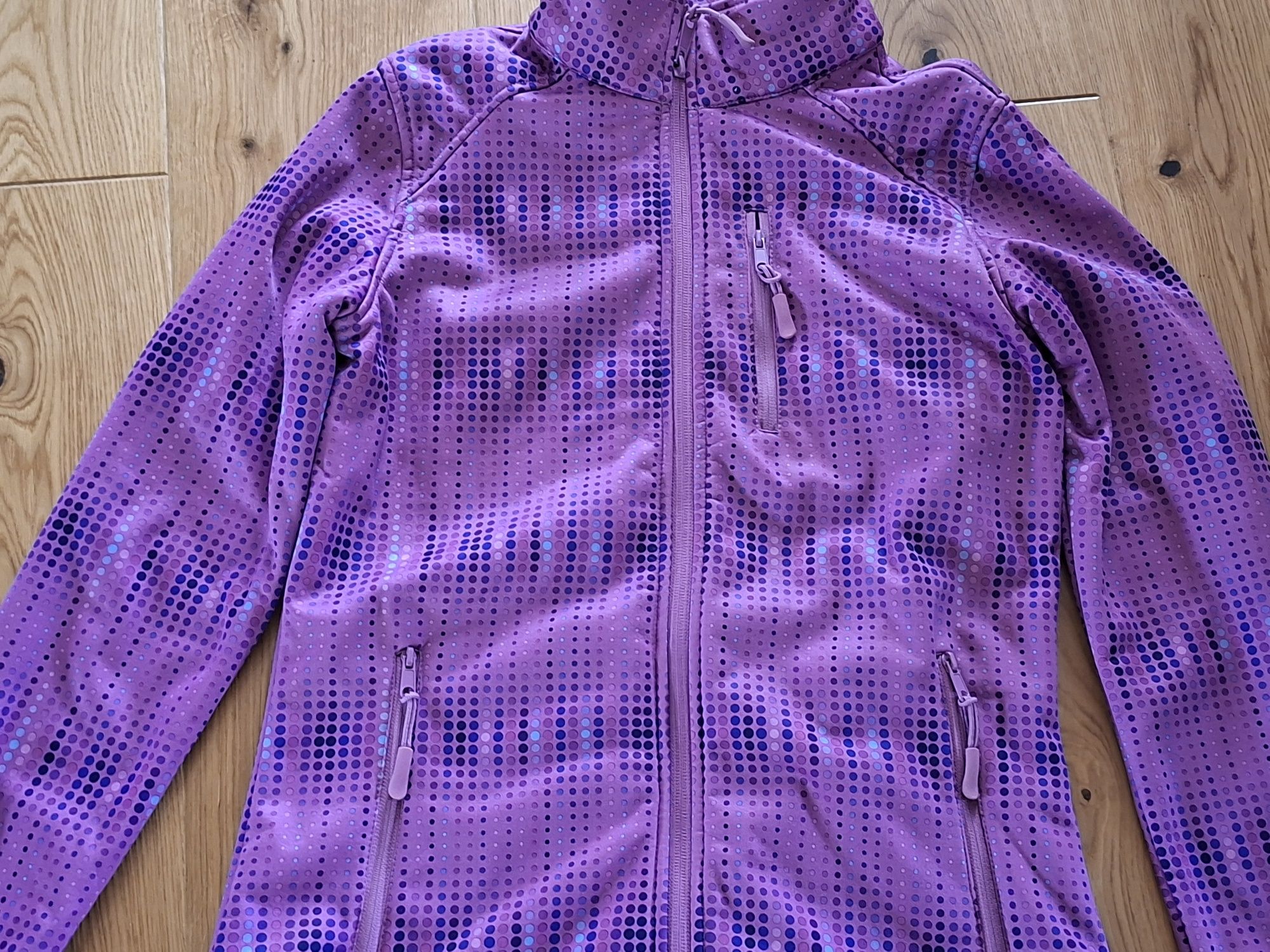 Kurtka softshell 146-152 fioletowa.