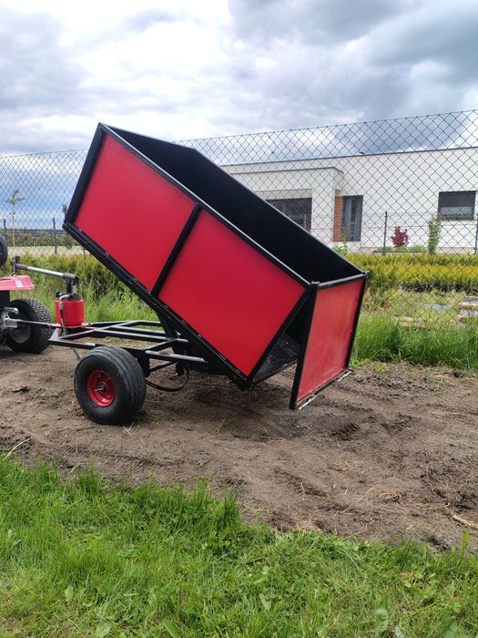 Przyczepka wywrotka kiper hydrauliczny do traktorka kosiarki guada atv