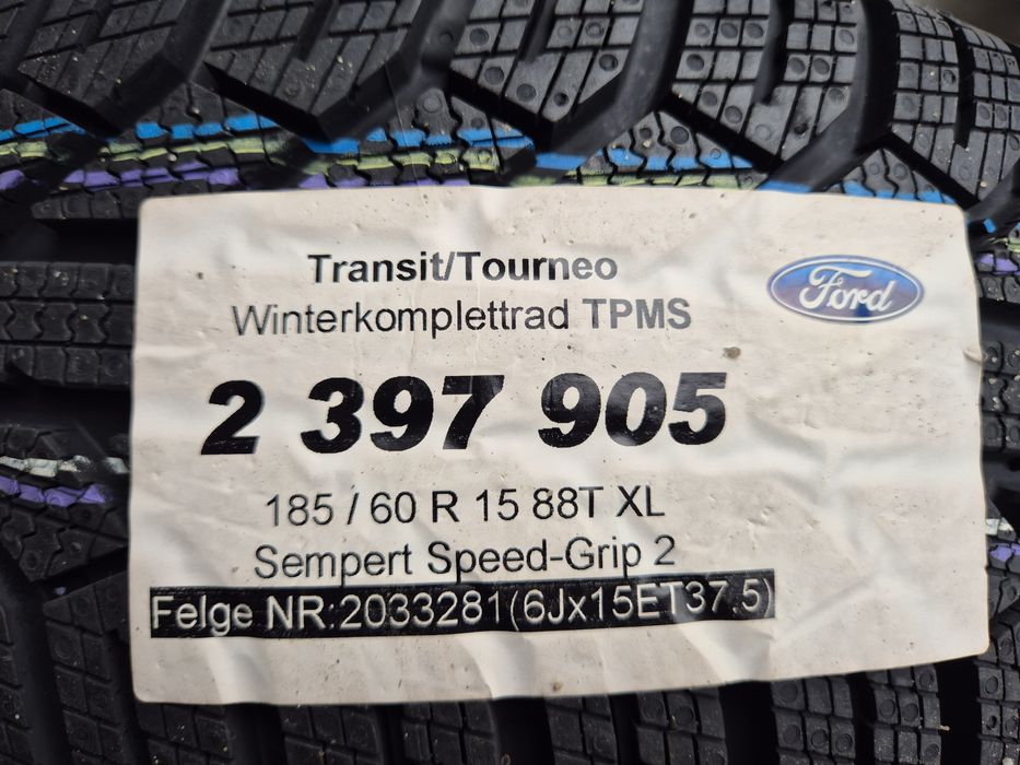 Koła zimowe Ford Transit torneo  185/60/15  czujniki ciśnienia orygina