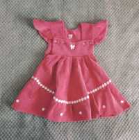 Piękna różowa sukienka dla dziewczynki r. 92 Jak Nowa!!