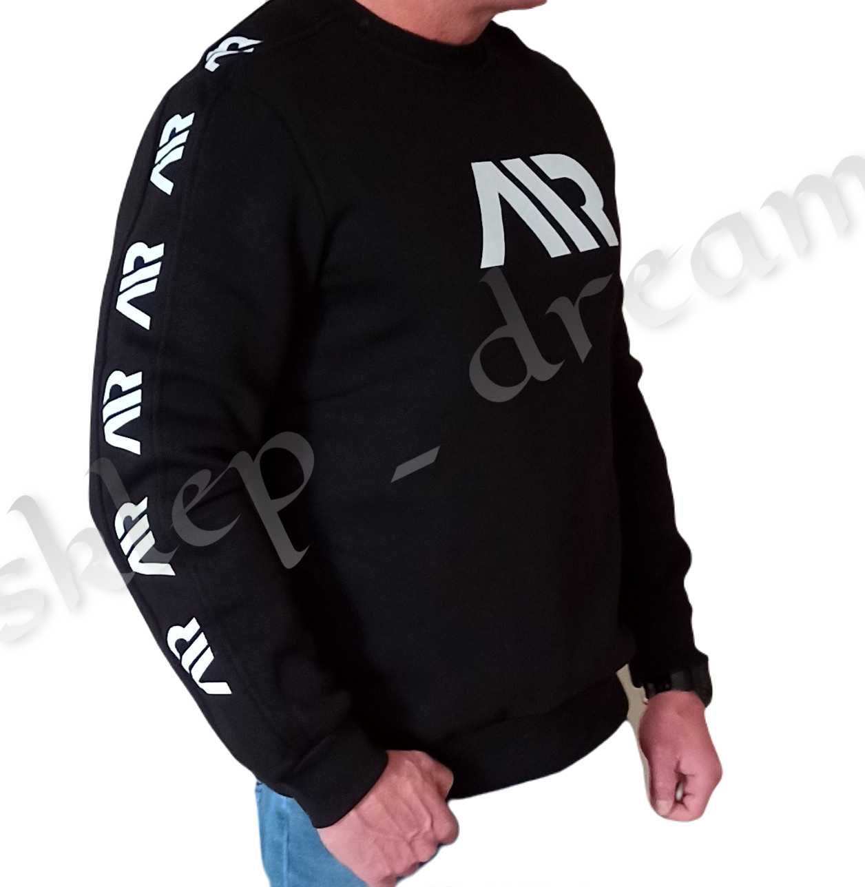 HIT Nowa Bluza Męska Air Vip Lampasy LATO 2024 Czarna rozmiar M
