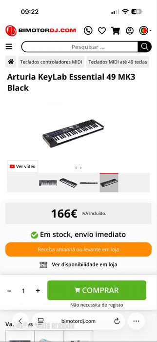 Keylab Essential 49 MKIII 1 mes de uso. Factura e garantia