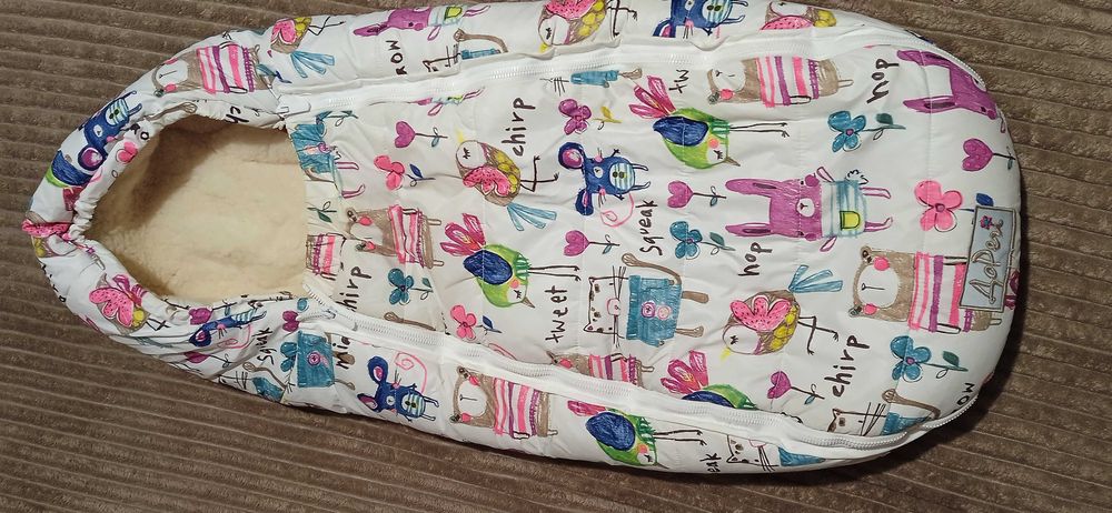 Дитячий кокон-конверт "Доречі" у візочок на овчині б/у