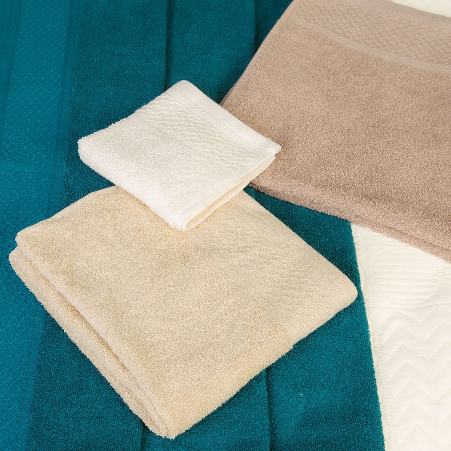 Ręcznik Solano 30x50 kremowy frotte 100% bawełna