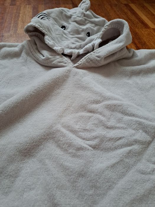 Ręcznik ponczo kąpielowe z kapturem