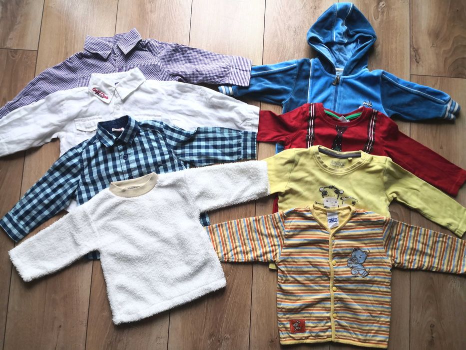 74 zestaw bluzki długi rękaw koszule dla chłopca