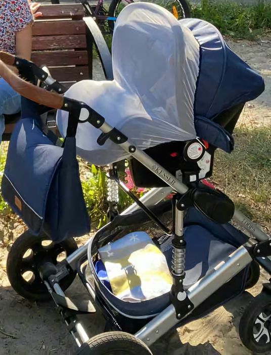Терміново Коляска 3 в 1 дитячий візок люлька прогулка автокрісло
