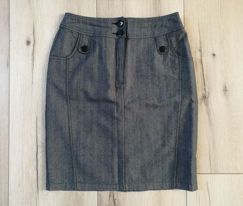 NOWA spódnica z grubszej bawełny na podszewce RAVEL S