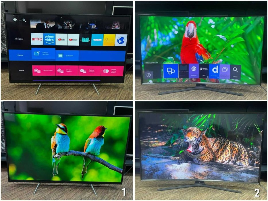 Телевізор SAMSUNG SmartTV WiFi 55" дюйм QLED 4K AirPlay 3D Бу ГАРАНТІЯ