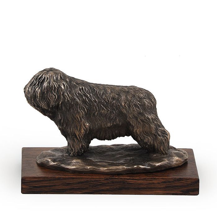 Polski owczarek nizinny figurka na drewnie Art-Dog