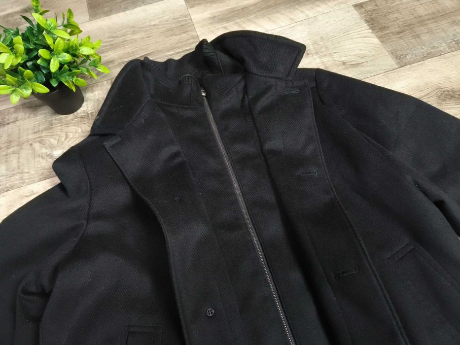 HUGO BOSS кашемірове пальто утепленне чорне ХЛ