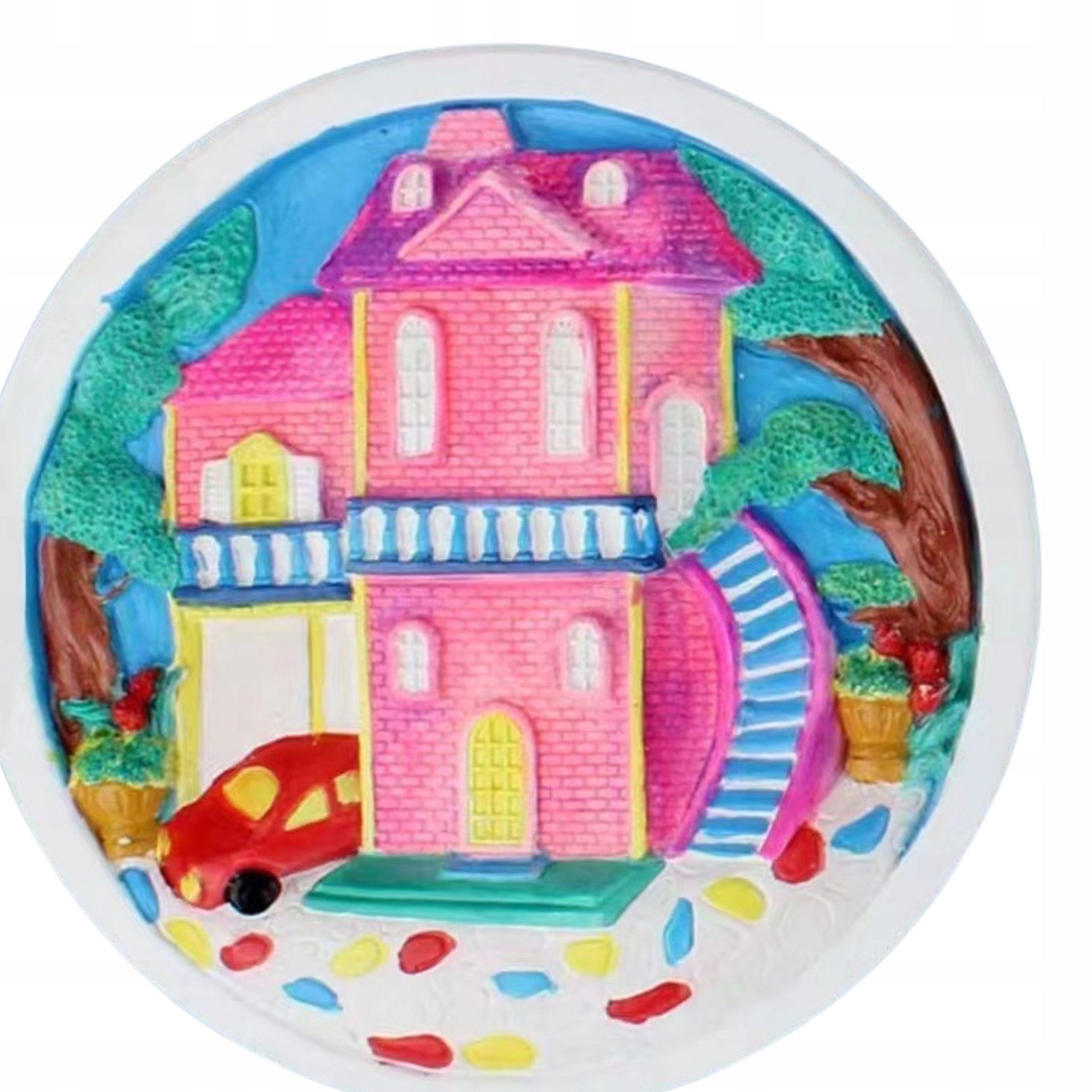 Zestaw Kreatywny Artystyczny Dom Do Malowania Farbki Gips Mały