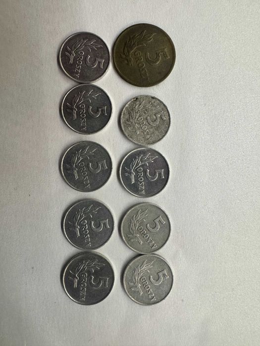 Monety 5 groszy od 1949 do 1972
