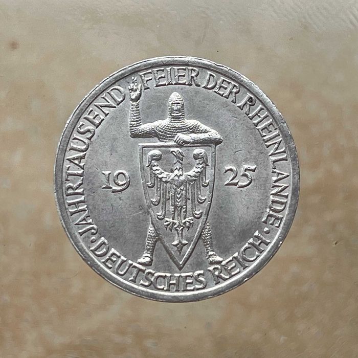 3 Марки 1925 "Рыцарь" Веймарская республика Штемпель