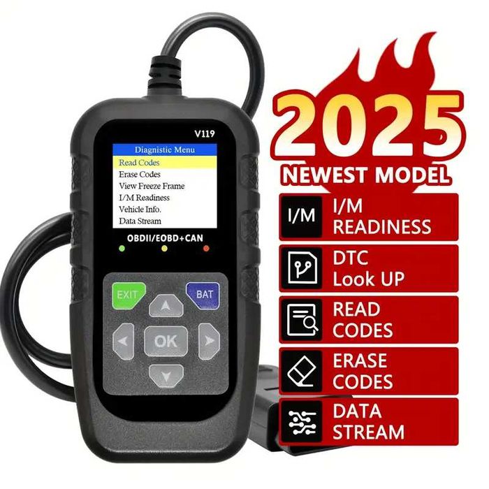 Tester diagnostyczny i napięcia skaner V119 OBD2 czytnik kodów błędów