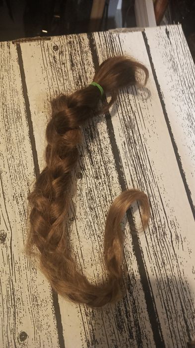 Włosy naturalne 50g 45cm słowiańskie dziewicze  warkocz