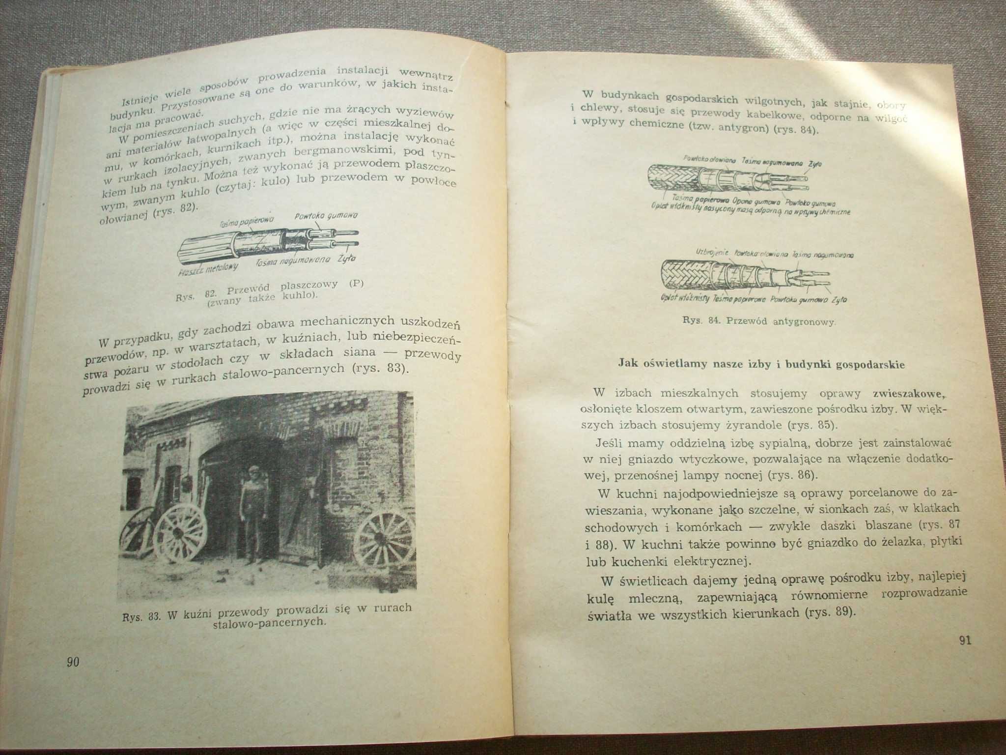 Elektryczność w domu i gospodarstwie wiejskim, M. Różycki, 1957.