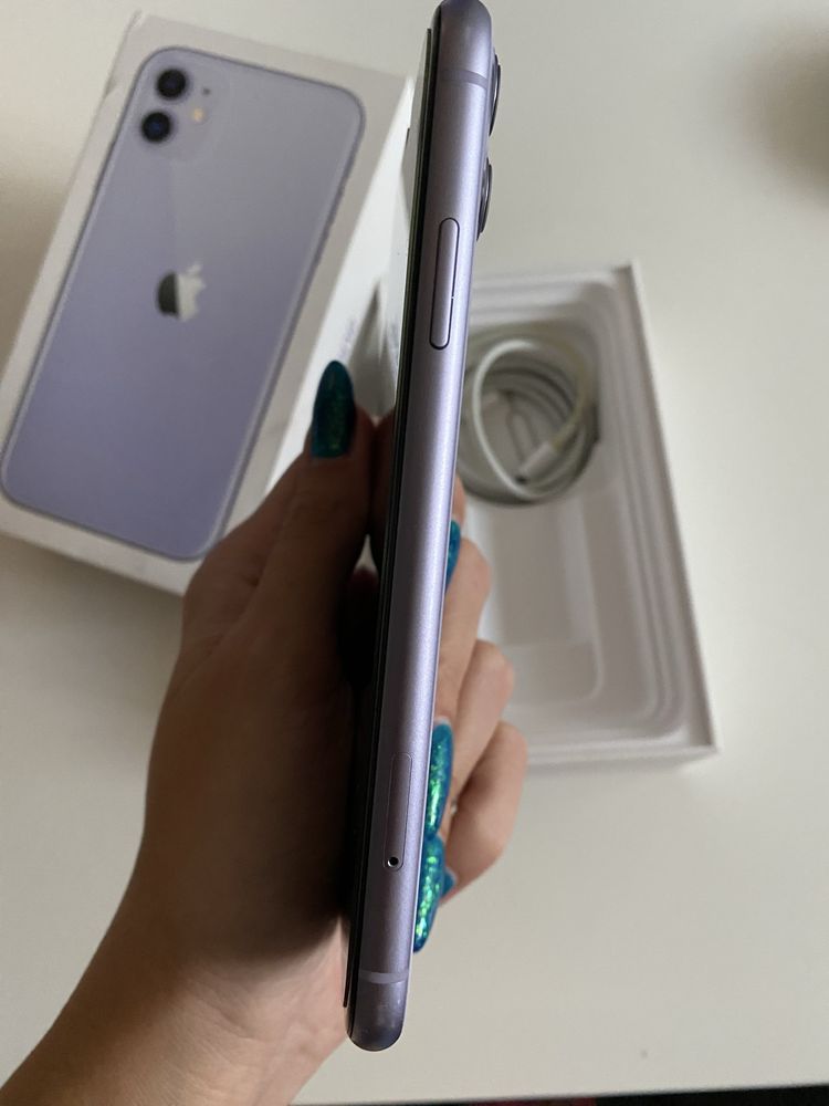Apple Iphone 11 64gb purple fioletowy bdb stan, bateria 81%