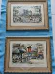 Par de quadros com vista de Paris
