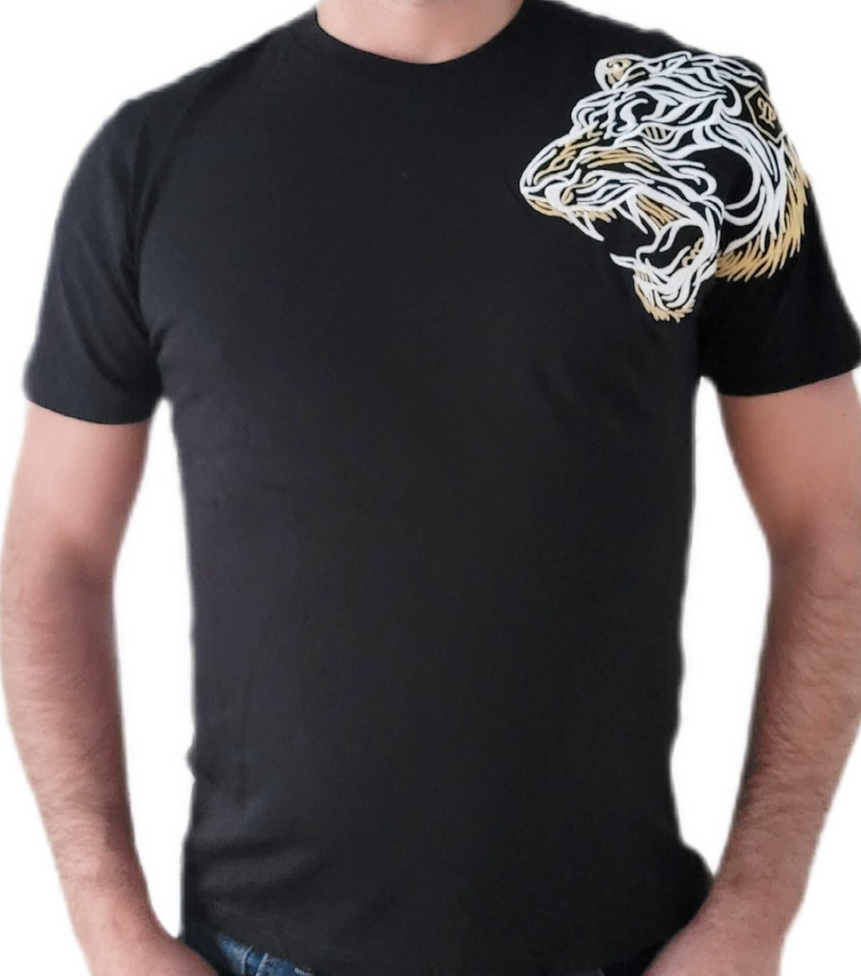 Koszulka męska Philipp Plein Tiger czarna